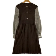 FRENCH PAVE フレンチパヴェ ニットワンピース size表記なし/ブラウン