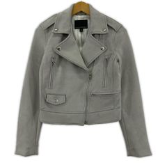 Banana Republic バナナリパブリック フェイクスエード ライダースジャケット sizeXS/ライトグレー