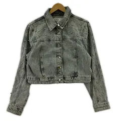 ZARA  ザラ　 マルスタッズデニムジャケット sizeEUR M/グレー系