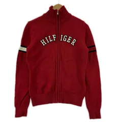 TOMMY HILFIGER トミーヒルフィガー ロゴニットジャケット sizeS/レッドのサムネイル