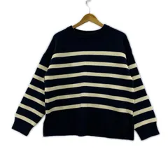 ZARA ザラ ボーダー クルーネックニット sizeEUR S/ネイビー×ホワイト