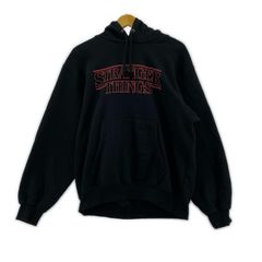 GU 지유 STRANGER THINGS 프린트 파커 size 표기 없음/블랙