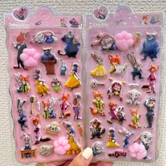新発売 ズートピア2 肉球 ぷにぷに 立体シール 2枚セット A