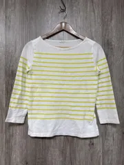 MACPHEE マカフィー トゥモローランド ボーダー 綿100％ Tシャツ sizeS/白ｘ黄 ■◇ レディース