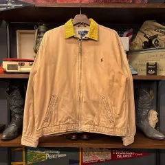 90s ポロラルフローレン チェックライニング コーデュロイ カラ バイスウィングジャケット N825