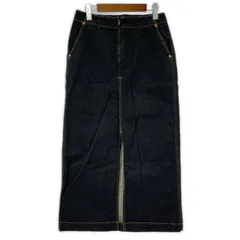 Wrangler ラングラー バックレースアップ フロントスリット タイト ロング デニムスカート sizeM/ブラック