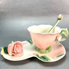 陶翔舞千「華麗なる花コレクション」カップ＆ソーサー＆ポットセット