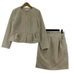 ROPE PICNIC ロペピクニック ノーカラーセットアップ (スカート) size上下38/アイボリー