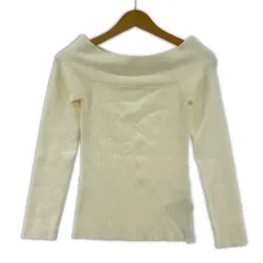 美品 snidel スナイデル タグ付き 英部 オフショルダーカットソー sizeF/アイボリー