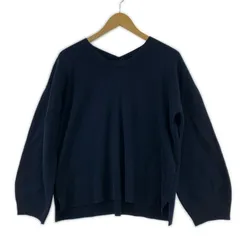 DRESKIP ドレスキップ Vネックニット sizeL/ネイビー