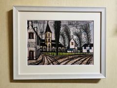 真作 柴田祐作 千葉佐原風景 風景画 自然画 水彩画 日展 額装 希少作品