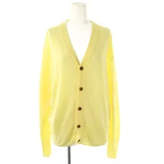 マカフィー MACPHEE トゥモローランド プレーンリネン Vネックカーディガン 長袖 S 黄 イエロー /AT ■OS ■SH