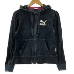 PUMA プーマ  ベロアパーカー sizeS/ブラック