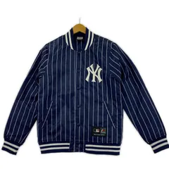 Majestic マジェスティック New York Yankees 刺繍 ブルゾン sizeMEDIUM/ネイビー×ホワイト