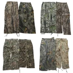 古着卸 まとめ売り リアルツリー パンツ MIX 8枚セット (メンズ M /L /36 ) カーゴ ストレート 落ち葉迷彩 中古 古着 NE0343
