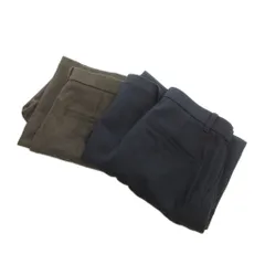 ユニクロ UNIQLO タグ付き 25AW 2点セット ブラッシュドジャージーワイドパンツ スラックス L ネイビー オリーブ /FF
