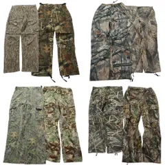 古着卸 まとめ売り リアルツリー パンツ MIX 8枚セット (メンズ L ) カーゴ 裾絞り 落ち葉迷彩 スラントポケット 中古 古着 NE0342