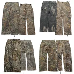 古着卸 まとめ売り リアルツリー パンツ MIX 8枚セット (メンズ L /38 ) カーゴ 裾絞り 落ち葉迷彩 テーパード 中古 古着 NE0341
