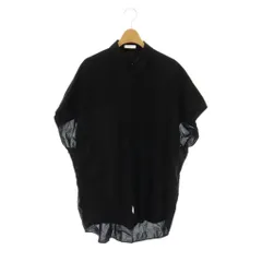 エイトン ATON MICRO SHRINK LAWN オーバーサイズシャツ フレンチスリーブ 半袖 2 黒 ブラック /AT ■OSのサムネイル