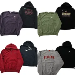 古着卸 まとめ売り ナイキ NIKE スウェット 8枚セット (メンズ Ｍ ) フーディー スウォッシュ カレッジ風 中古 古着 NE0656