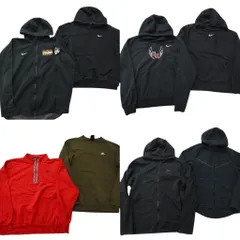 古着卸 まとめ売り ナイキ NIKE スウェット 8枚セット (メンズ Ｍ ) フーディー ハーフジップ スウォッシュロゴ 中古 古着 NE0655