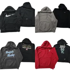 古着卸 まとめ売り ナイキ NIKE スウェット 8枚セット (メンズ Ｌ ) フーディー スウォッシュ カレッジ風 ジップパーカー 中古 古着 NE0653