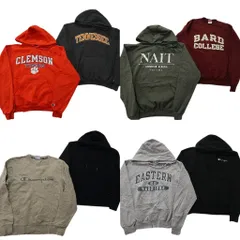 古着卸 まとめ売り チャンピオン Champion スウェット 8枚セット (メンズ S ) カレッジ風 ジップパーカー アーチロゴ 中古 古着 NE0647