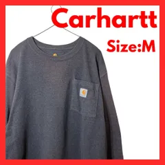 【即日発送】古着　カーハート　胸ポケット　ロンT　メンズ　ダークグレー　M