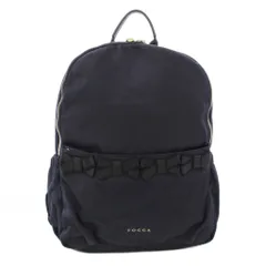 トッカ TOCCA リュックサック デイバッグ ナイロン リボン 紺 /TK