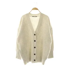 エーピーストゥディオ AP STUDIO リブオーバーサイズカーディガン ニット 長袖 ウール カシミヤ混 ライトグレー /NR ■OS