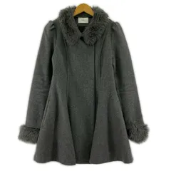 MURUA ムルーア フェイクファー付き Aラインコート size1(S)/グレー