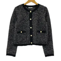 OPAQUE.CLIPオペークドットクリップ ツイードカーディガン size38/M/ブラック