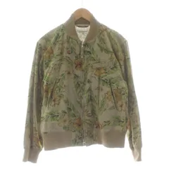 エンジニアードガーメンツ Engineered Garments Aviator jacket アビエータージャケット ブルゾン フラワープリント ジップアップ 麻 リネン XS ベージュ /KUのサムネイル