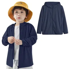 【新品】 [Enfants Cheris] 子供服 ラッシュガード キッズ 男の子 女の子 UVカット 日焼け止め カットパーカー 冷感 コート ジャケット ウインドブレーカー 薄手 ブルゾンジャンパー 冷房対策 無地 ジュニア カジュアル 通気吸汗 春夏 1