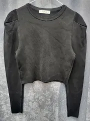 ZARA ニット クロップド 長袖 ブラック