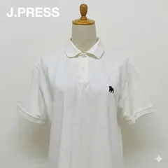 J.PRESS ポロシャツ 牛ロゴ刺繍 上質綿100% XL オフホワイト 日本製 #K027-8
