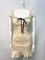 2391 Tika ティカ　キャバクラ　ドレス　スパンコール　レース　チュール　マーメイド　タイト　ミニ　リボン　キャバドレス　S