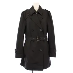 バーバリーブラックレーベル BURBERRY BLACK LABEL トレンチコート アウター ロング丈 裏地ノバチェック ベルト M 黒 ブラック /BB