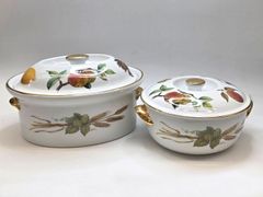 Royal Worcester Evesham 蓋付ボウル Shape 23 - メルカリ