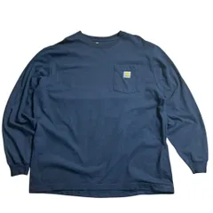 Carhartt カーハート ポケット 長袖Tシャツ ネイビー L ORIGINAL FIT