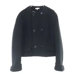 BLAMINK ブラミンク 24AW ウールノーカラーダブルショートジャケット 7922-230-0130 ブラック 38のサムネイル