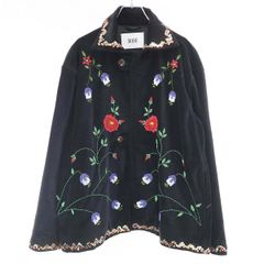 BODE NY ボーディー Garden Vine Jacket スパンコールビーズデザインジャケット ブラック S/M