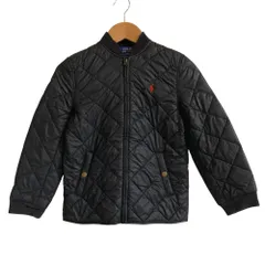 美品 POLO RALPH LAUREN ポロラルフローレン キルティングパデッド ジャケット サイズ7 ブラック キッズ 古着 中古 USED