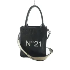 ヌメロヴェントゥーノ N°21 2WAY ペーパーバッグ ハンドバッグ ショルダーバッグ 黒 /MI ■OS