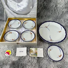 新品未使用　香蘭社 オーキッドレース パーティセット 大皿1枚 取皿5枚 計６点 　YS26C-050