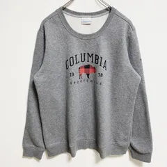 古着 used　Columbia　コロンビア　長袖プリントスウェット　トレーナー　クルーネック　グレー　秋冬服　XLサイズ