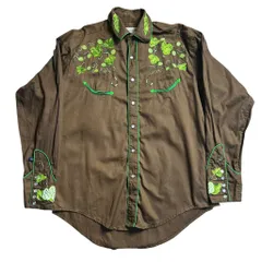 Rockmount ウエスタンシャツ 刺繍 ブラウン M ロックマウント Western Shirtのサムネイル
