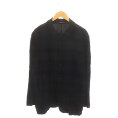 マンド mando 20SS レーヨンシャツ ジャケット チェック 紺 マルチカラー ネイビー /NR ■OS