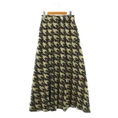 ミラオーウェン Mila Owen 布帛ライクフレアニットスカート ロング 1 ブラック ベージュ /DF ■OS