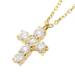 ヴァンドーム青山 クロスモチーフ ペンダント ネックレス K18YG イエローゴールド レディース Vendome Aoyama【1-0260808】